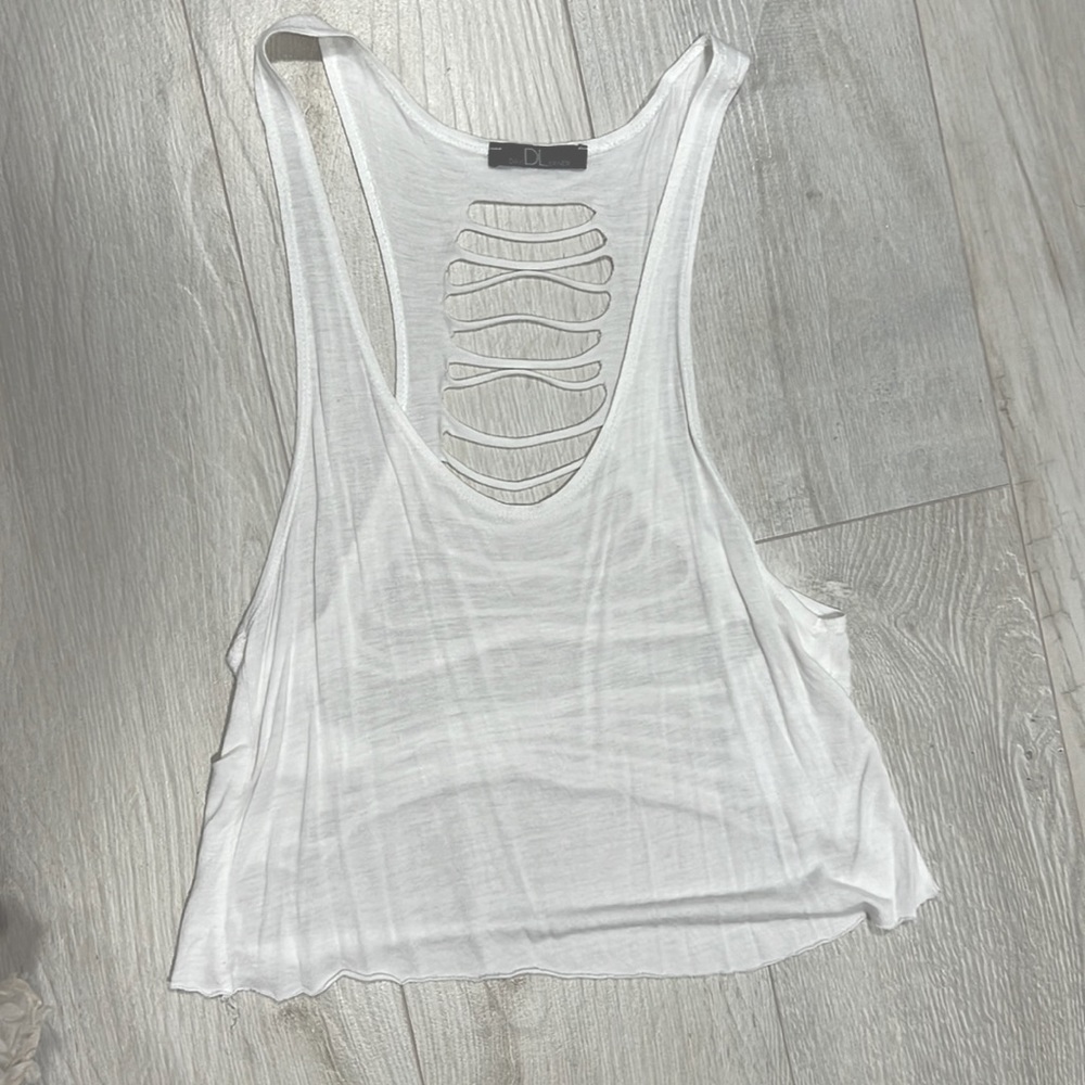White open back top